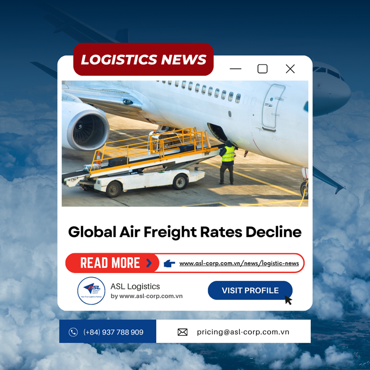 GLOBAL AIR FREIGHT RATES DECLINE
